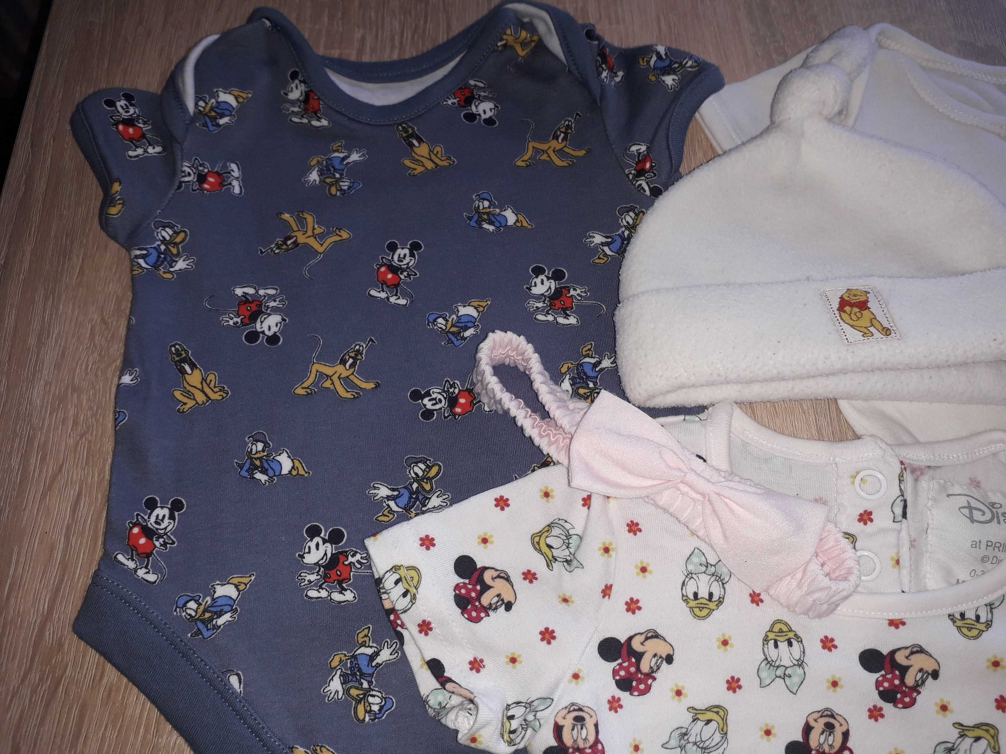 Zestaw ubranek Minnie, Kubuś Puchatek roz.0-3 mieś