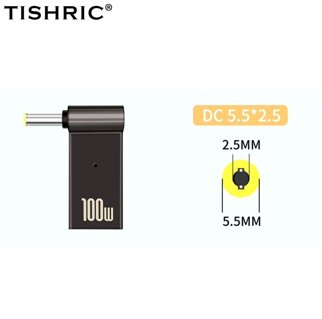 USB Type-C адаптер DC 5.5×2.5 для ноутбука до 100W та інших пристроїв