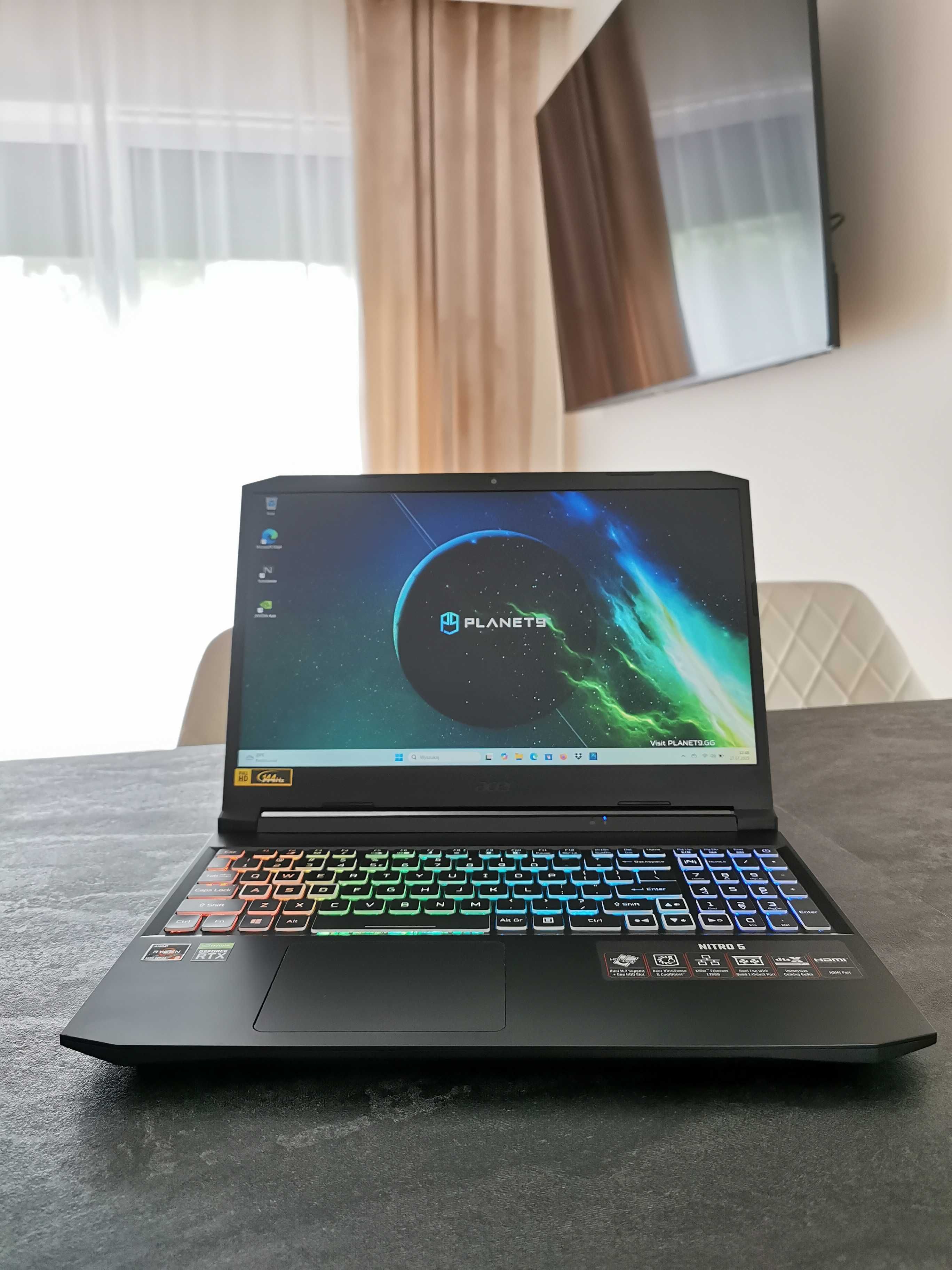 Acer Nitro 5 15,6" 144Hz Ryzen 5/16GB RAM/RTX 3060/512SSD+1000HDD/RGB