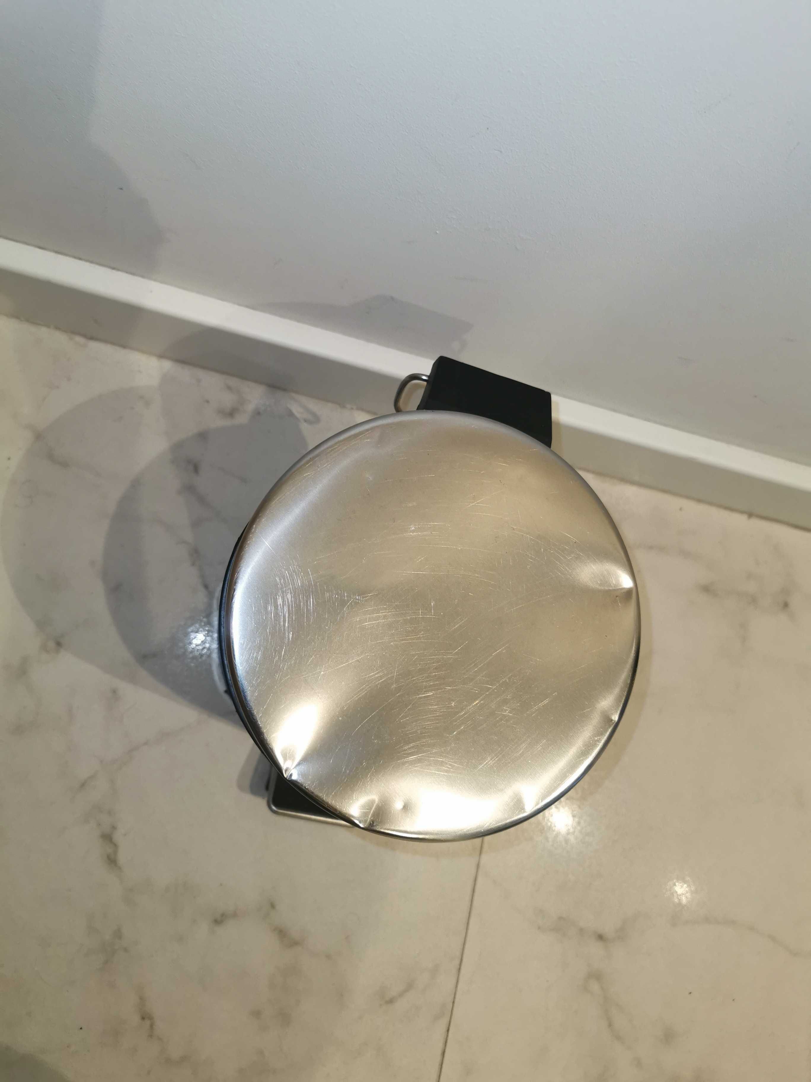 Ikea EKOLN Kosz na odpady, śmieci, łazienkowy, 3l, z pedałem - Srebrny