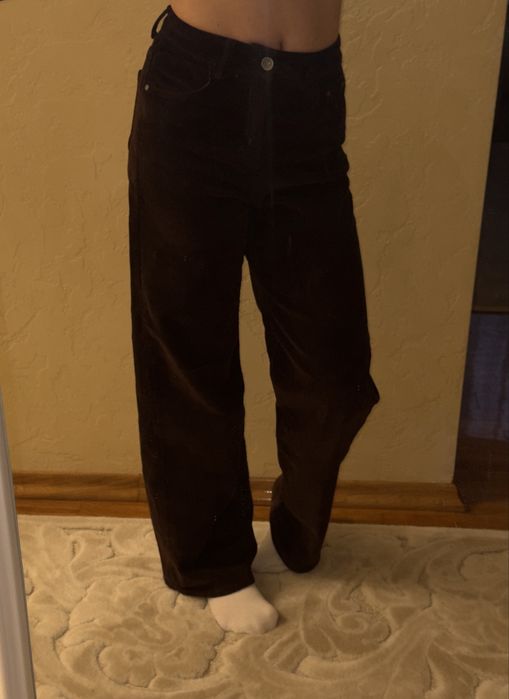 Стильні вельветові штани в рубчик