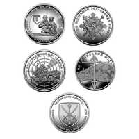 Комплект (набір 5 шт) монет 10 гривен присвячених ЗСУ