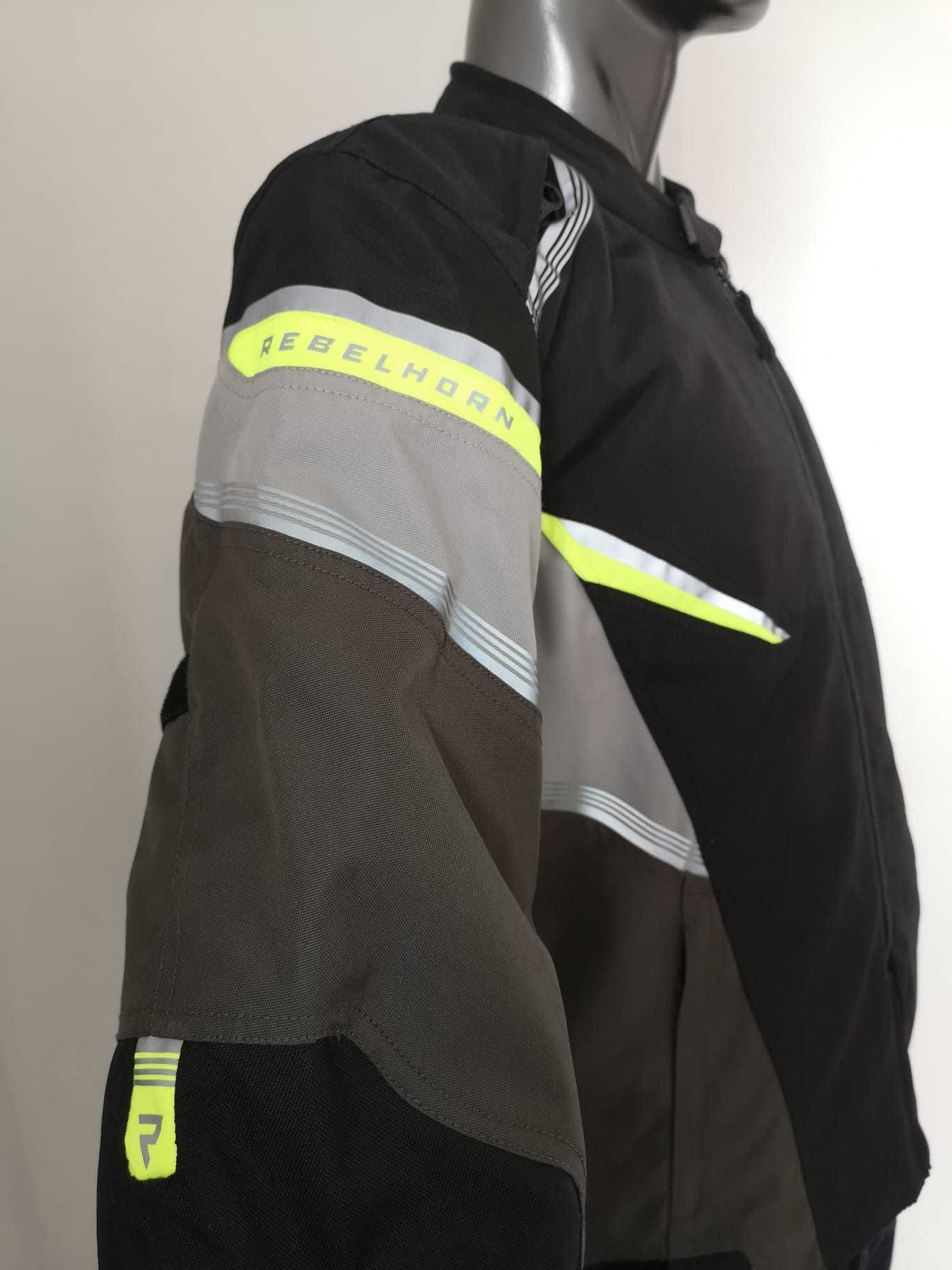Rebelhorn Spark kurtka motocyklowa M, L, XL, XXL, 3XL Black Grey Fluo