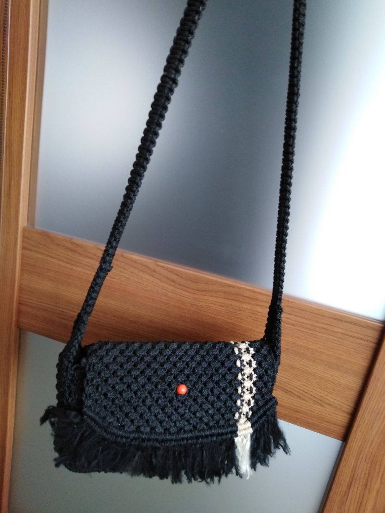 Torebka handmade ze sznurka ręcznie robiona