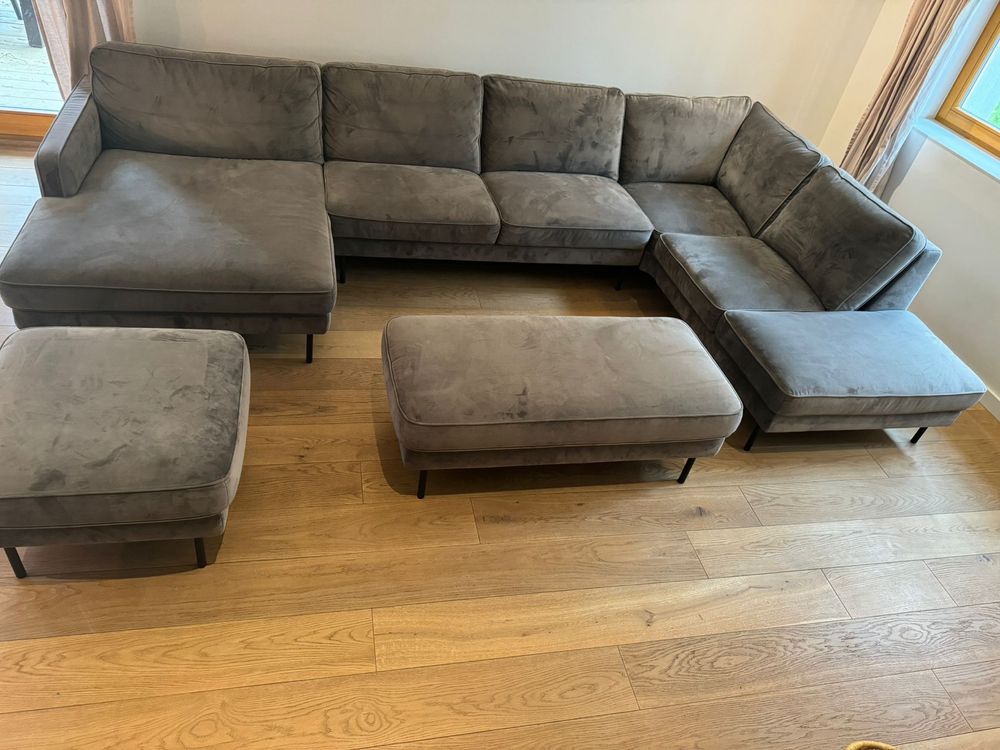 klasyczna sofa livingroom leveza szara