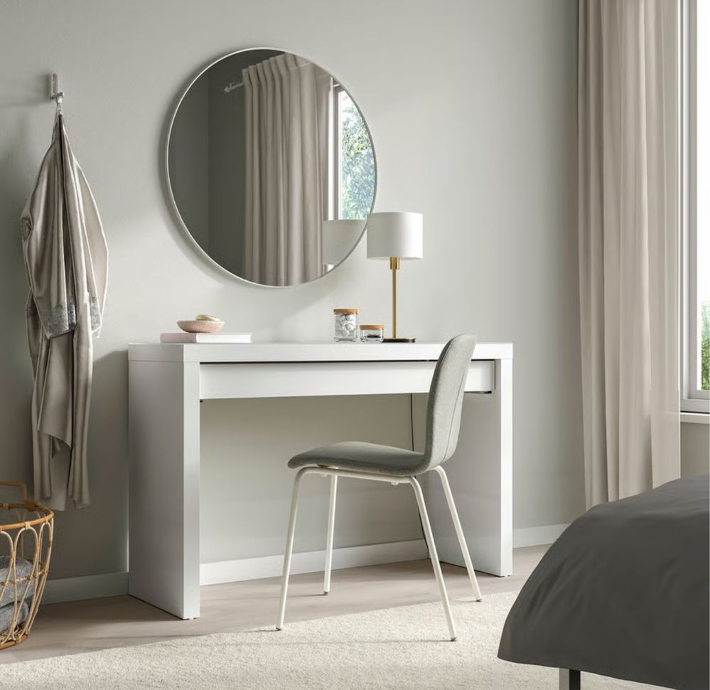 MALM Toucador, branco, 120x41 cm