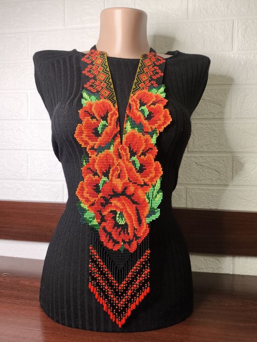 Гердан з бісеру Криза Кривулька Кольє  Силянка Вишиванка