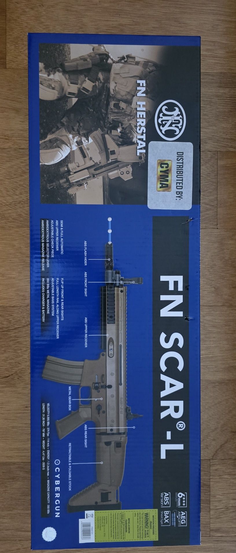 Pistola de Airsoft (NOVA] Cybergun FN SCAR-L + Acessórios [NOVOS]