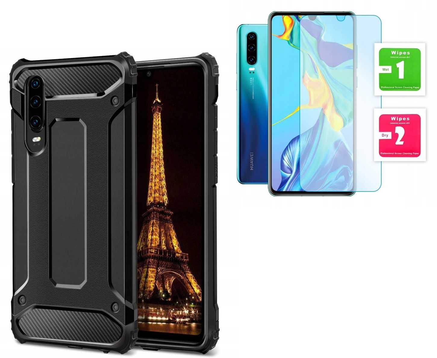 Case Etui Pancerne Armor do Huawei P30 + Szkło Hartowane