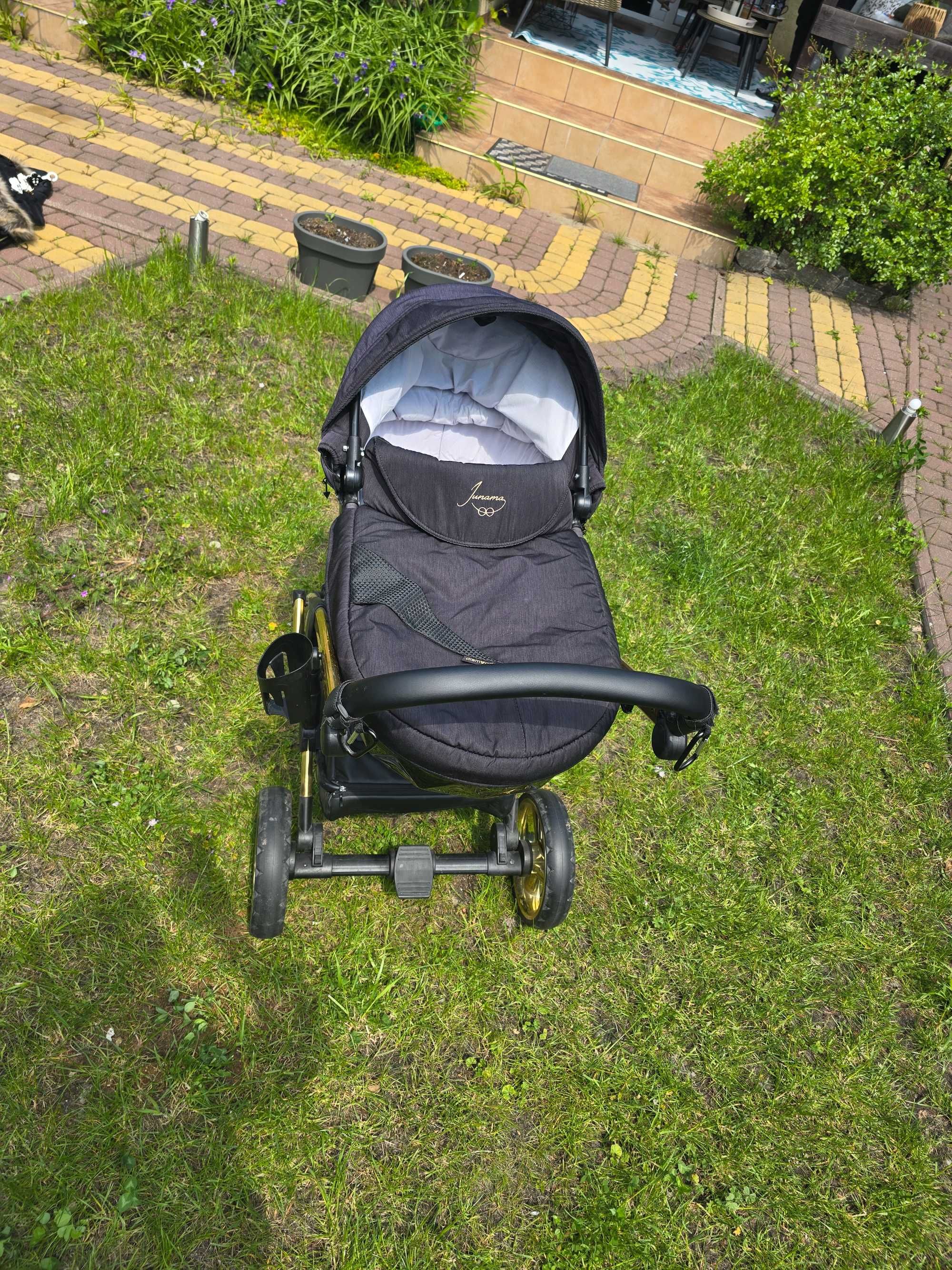 JUNAMA Diamond S LINE CZARNY Wózek 2w1