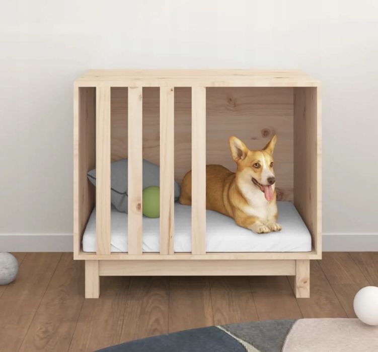 Buda dla psa do domu loft drewniana