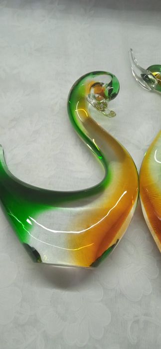 Dois Cisnes Murano Glass em perfeito estado