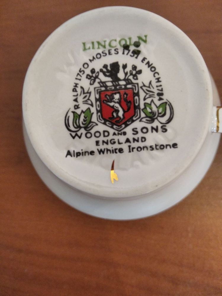 Чайный набор сервиз Lincoln Alpine White Ironstone Англия фарфор