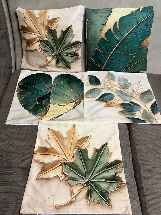 наволочки на подушки декоративные с листьями