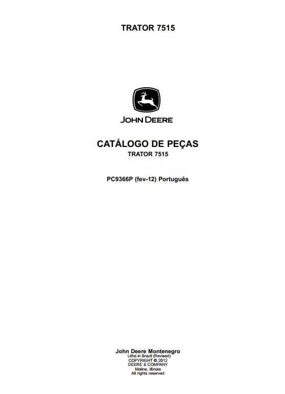 Katalog części ciągnika John Deere 7515