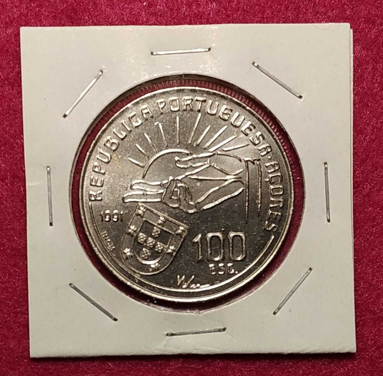 Portugal - moeda comemorativa de 100 escudos de 1991 Antero