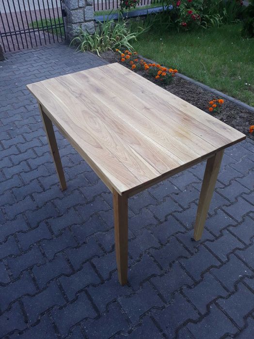 stół dębowy,taborety- ręczna robota
