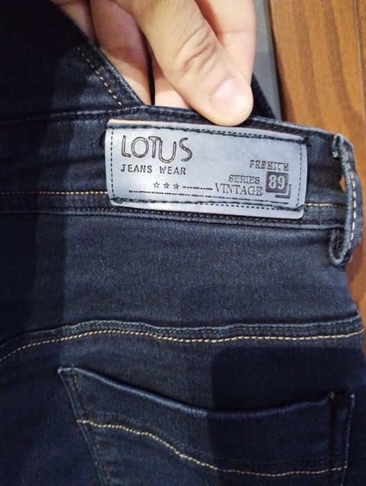 Ogrodniczki damskie długie granatowe Lotus