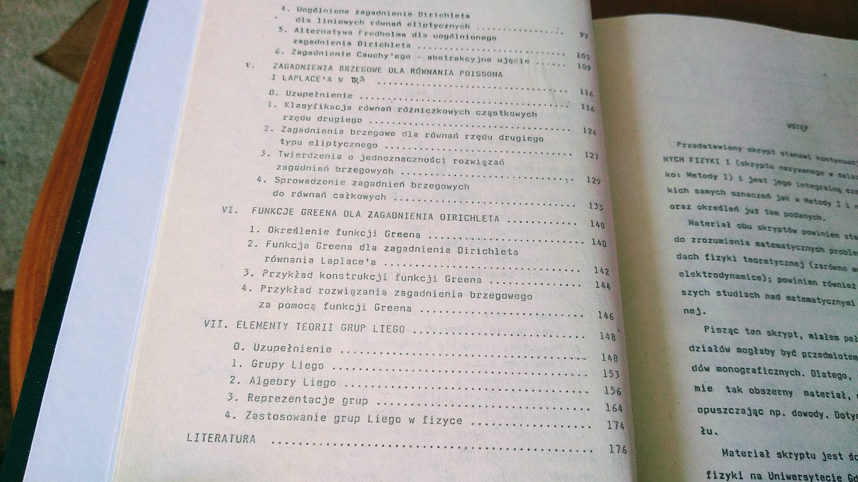 Metody matematyczne fizyki II Majewski Wstęp do fizyki matematycznej