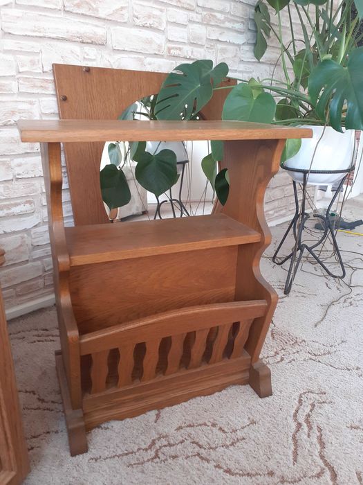 Stolik kawowy, ława 31x55x65 cm, dąb rustykalny