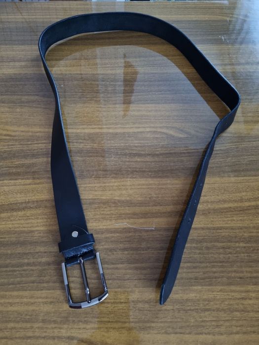 Мужской кожаный ремень из натуральной кожи (122 см × 3.7 см).