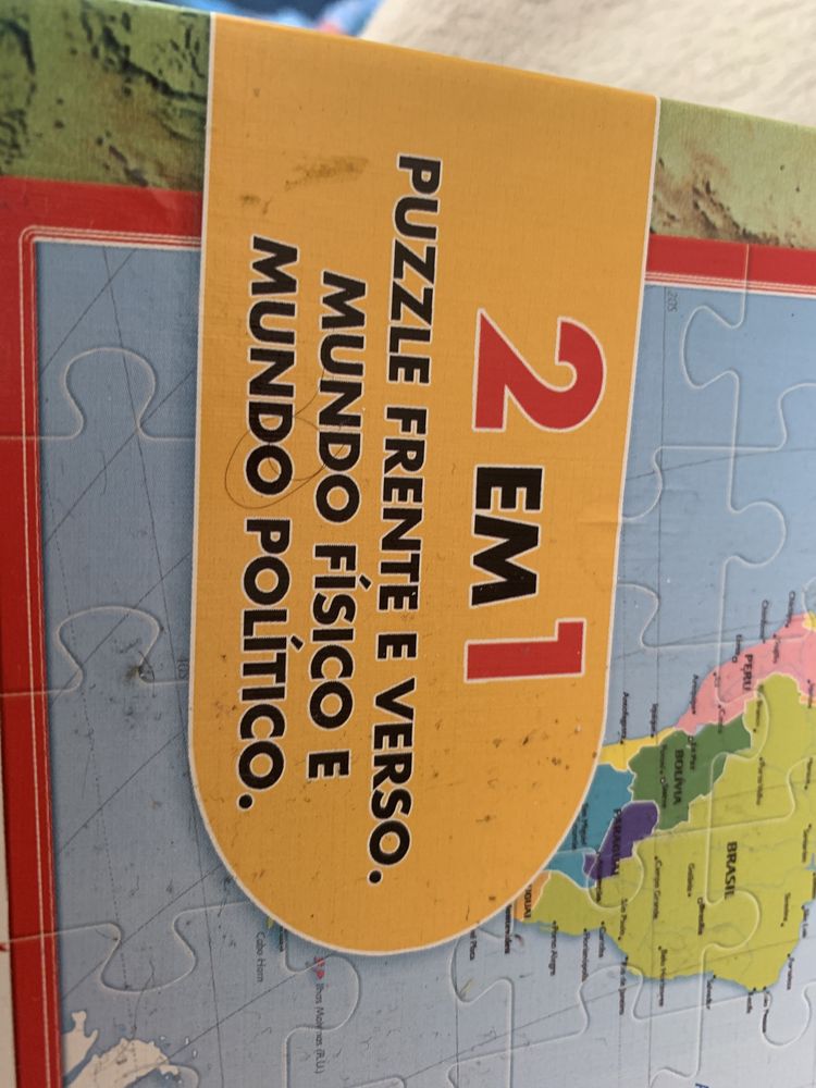Puzzle Geográfico do Mundo 104 Peças