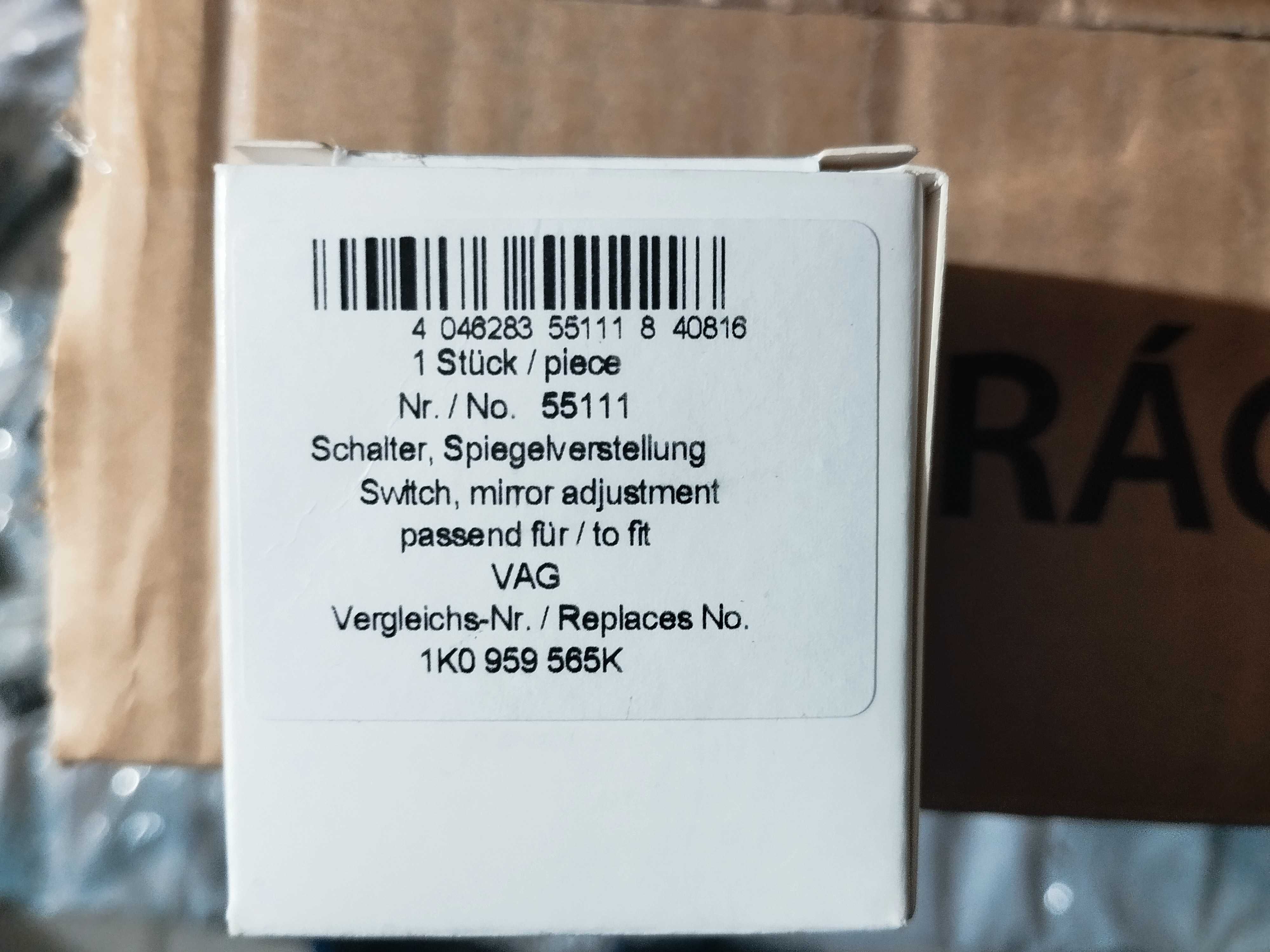 Interruptor de comando de espelhos Volkswagen golf V