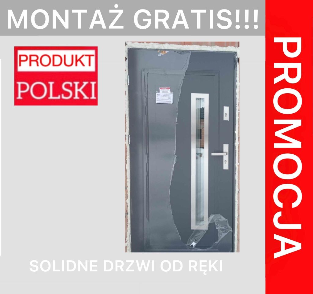 Drzwi zewnętrzne z montażem do bloku OKAZJA