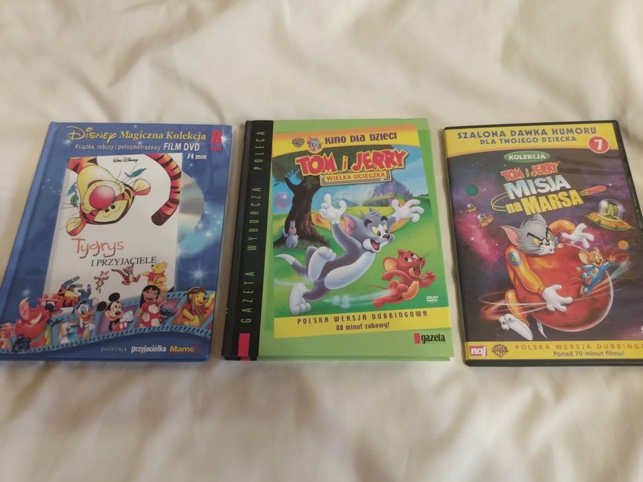 3 DVD Kubuś Puchatek, Tom i Jerry