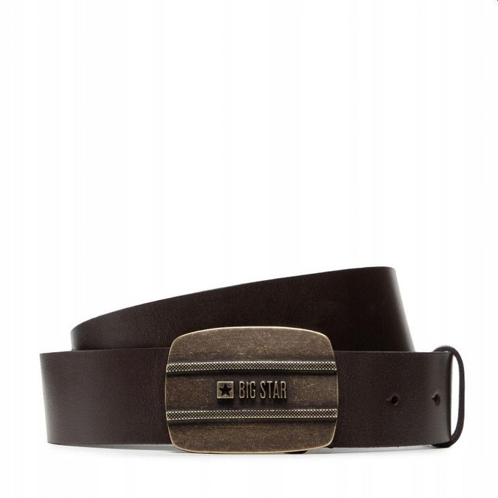 pasek męski skórzany big star ii675064 - brązowy