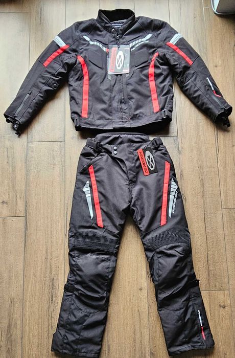 Nowy strój motocyklowy, kombinezon, spodnie + kurtka
