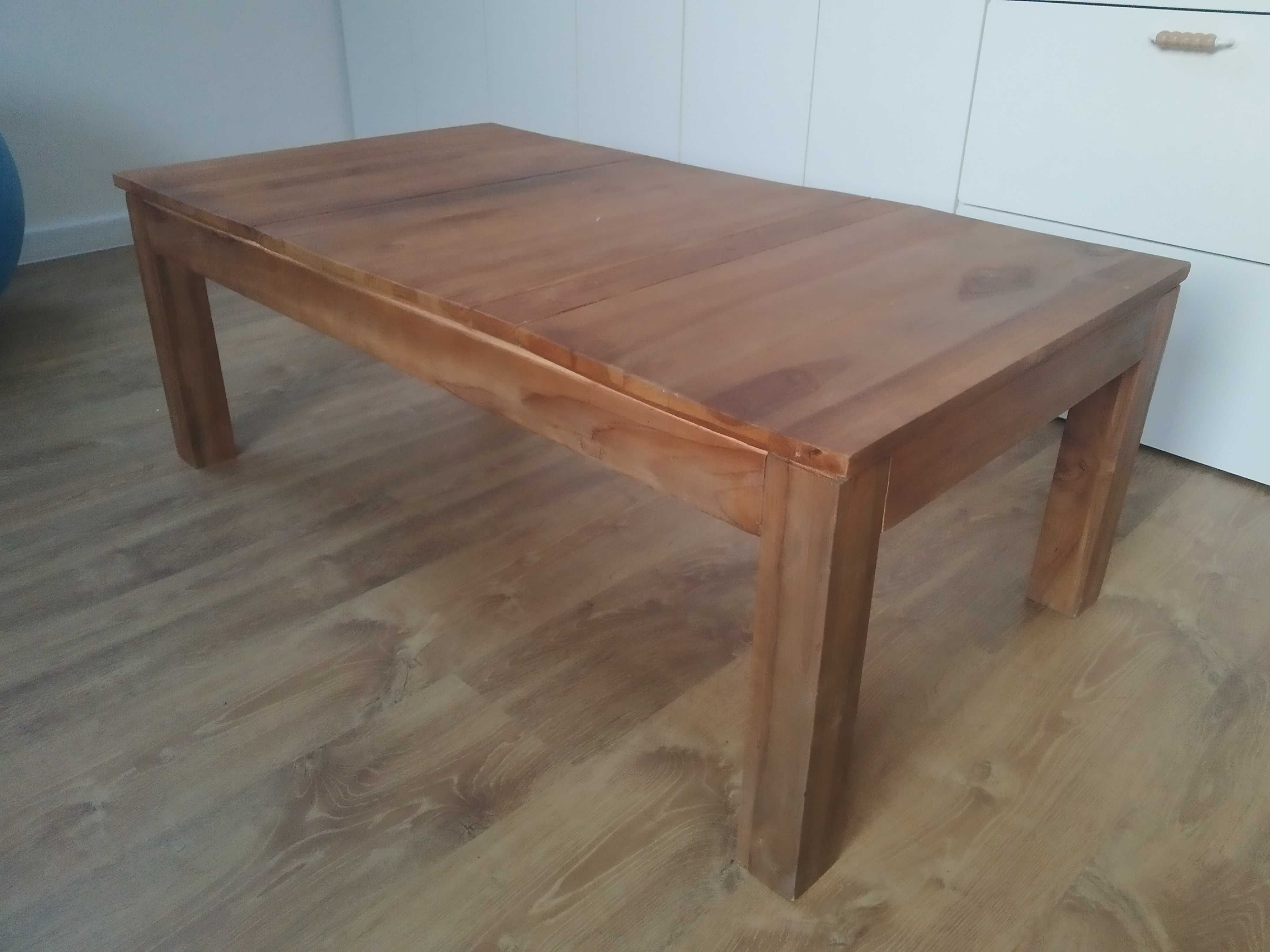 Stolik kawowy z litego drewna tekowego, vidaXL, 110x60x40 cm