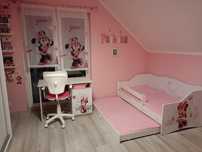 Zestaw mebli dla dziewczynki Minnie łóżko biurko firanka lampa