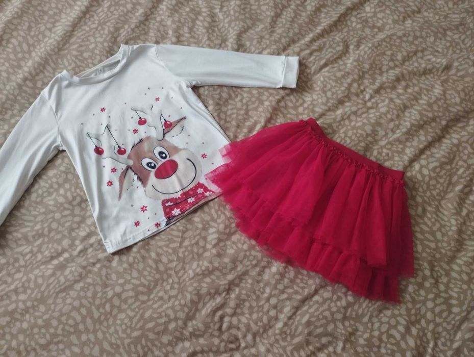 Костюм новорічний дитячий, кофтинка та спідничка
