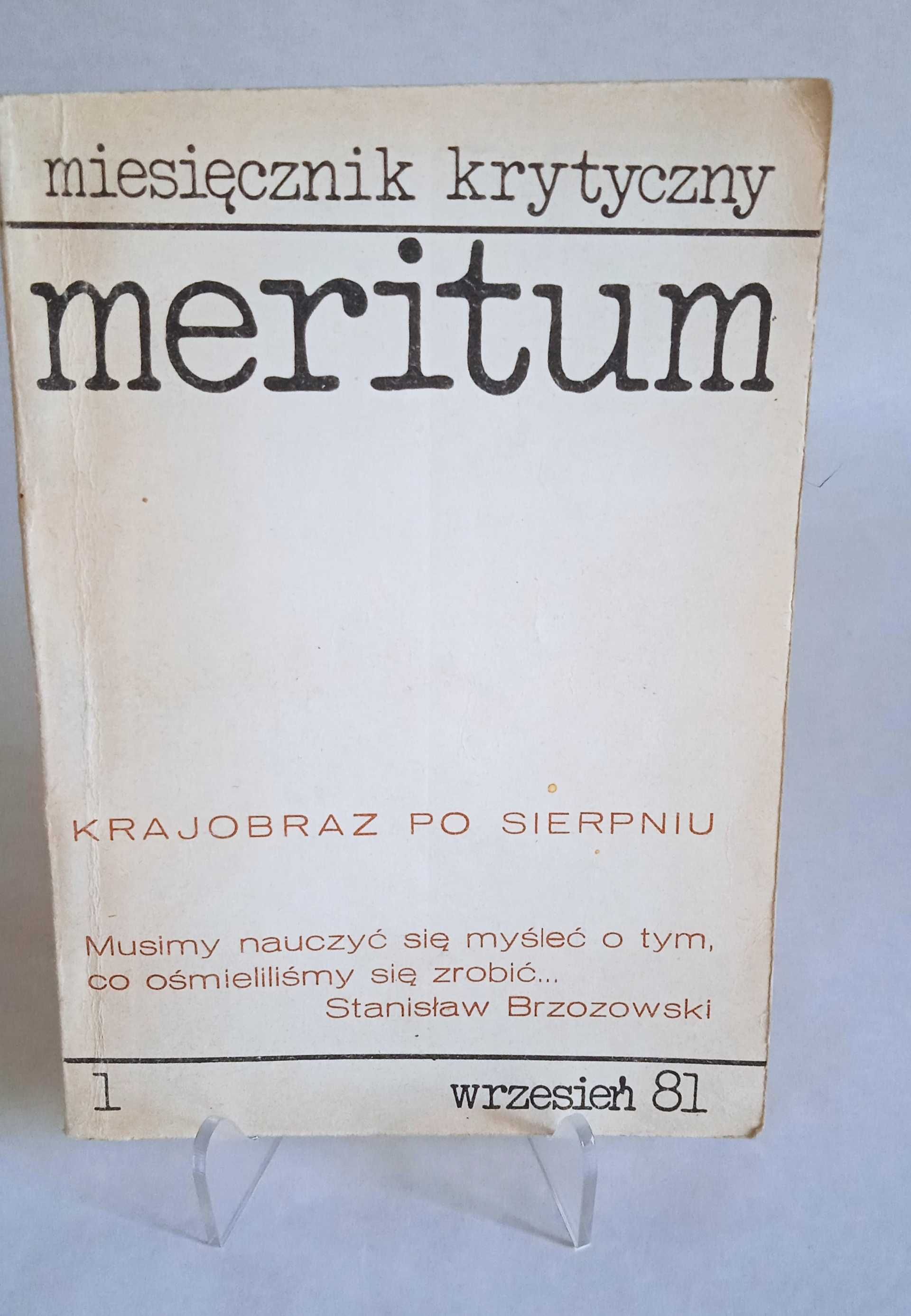 Meritum nr 1 - miesięcznik krytyczny wrzesień '81