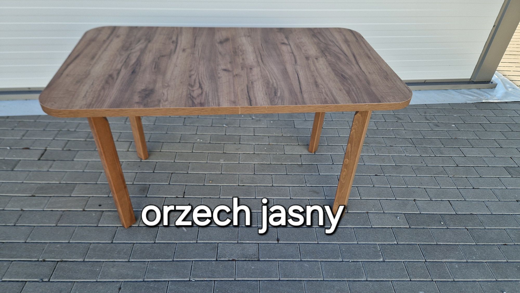 Nowe: Stół 80x140/180 + 6 krzeseł, ORZECH JASNY + LATTE,dostawa całaPL