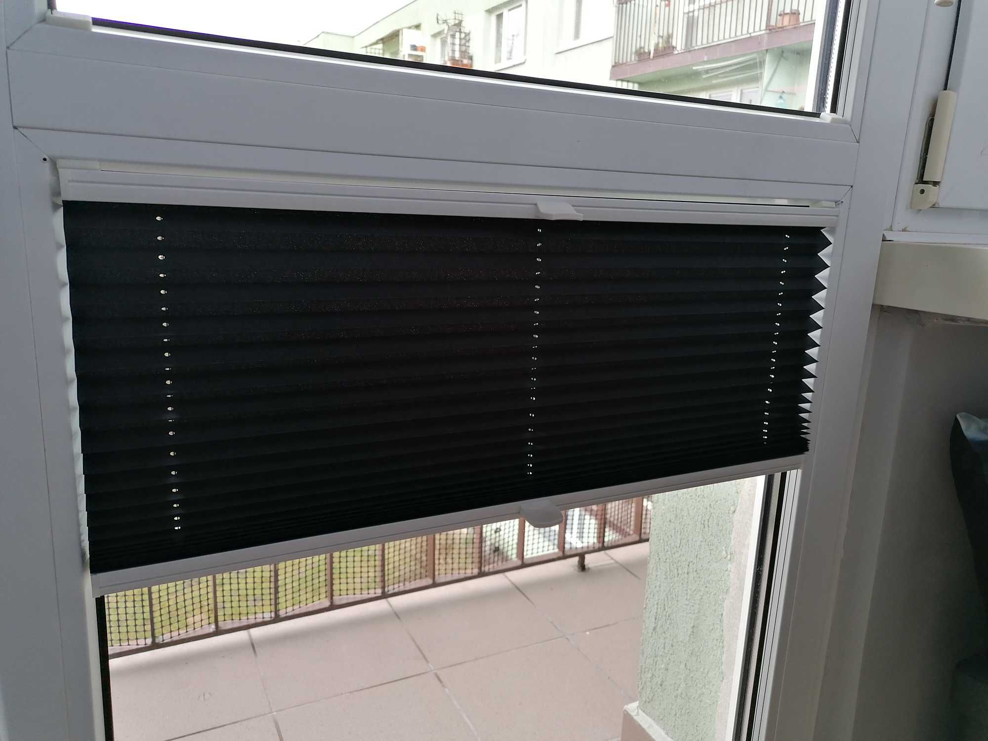 Rolety Plisowane Plisy Komplet Balkon 64x119 i 78 Okna 53x119 (+5cm)