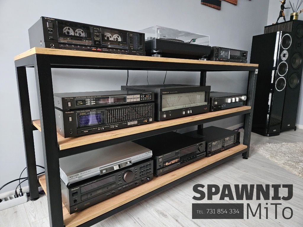 Szafka audio, szafka Rtv Stolik na sprzęt, regał komoda Loft dąb Craft