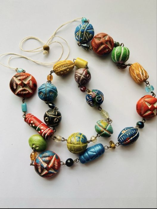 Afrykanski etniczny  naszyjnik plemienny