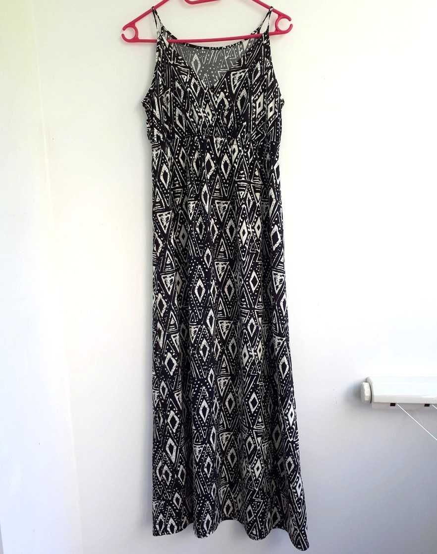 Sukienka wiskozowa S 36 długa maxi