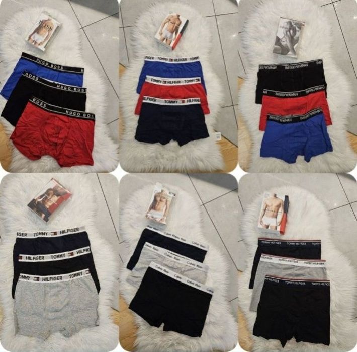 Nowe Bokserki Męskie 3pak Tommy CK Armani Hugo