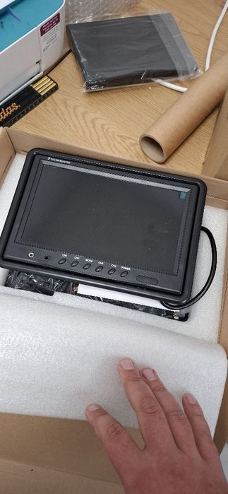 Monitor 2xKamera Cofania Podofo 12/24v  Do Maszyn Budowlanych  IP68