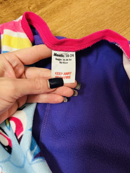 Слип кингуруми домашний комбинезон флисовый на девочку 2 1,5 года