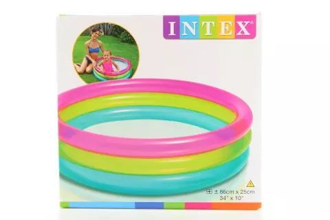Basen dmuchany tęczowy. Intex