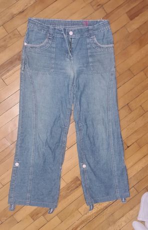 Модні літні, расклешоні джинси -капрі, нові 44-46 розмір