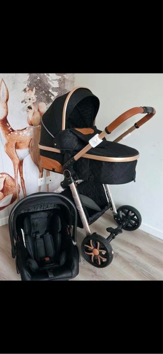 Carrinho bebe 3 em 1 - Preto