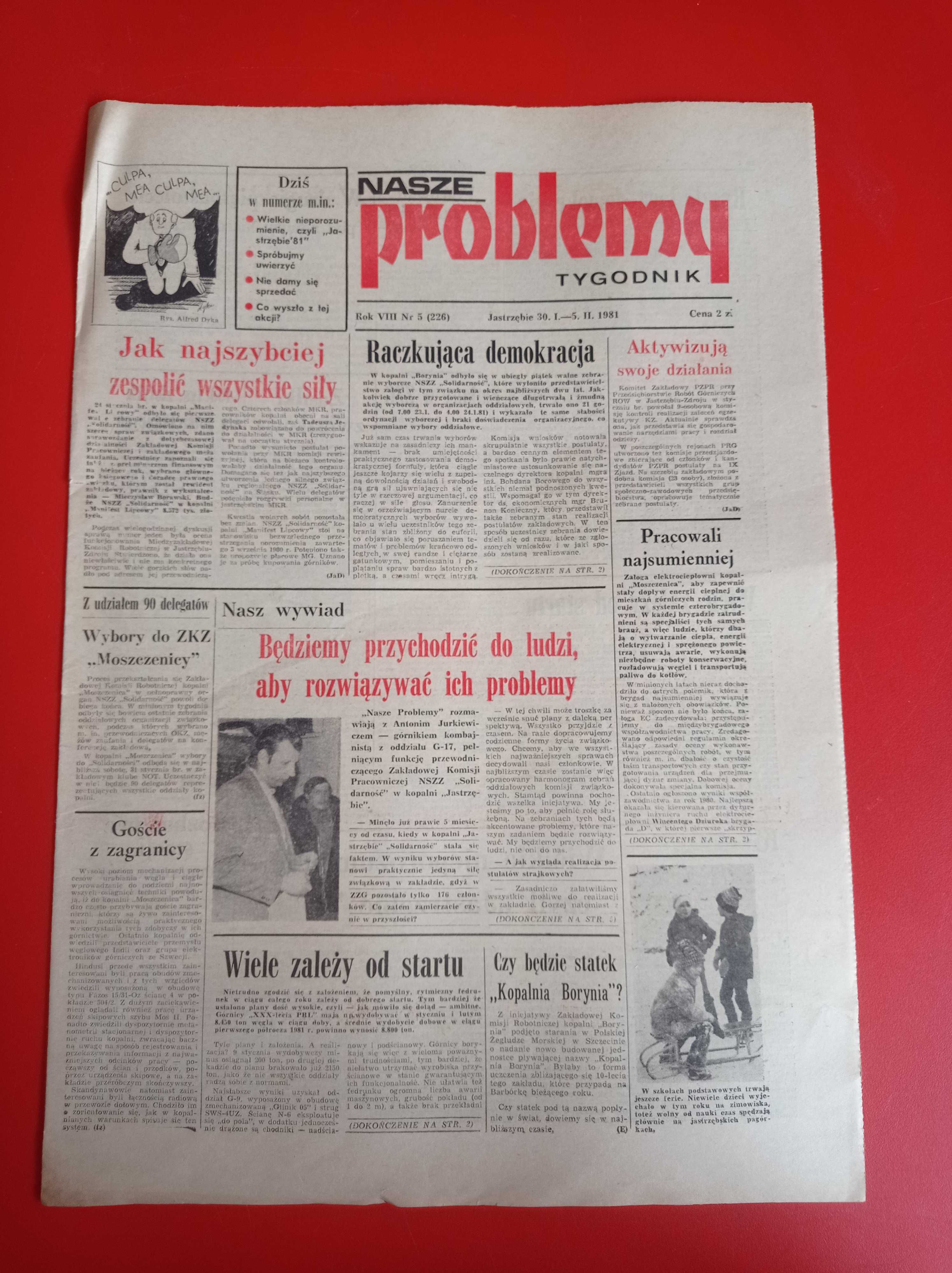Nasze problemy, Jastrzębie, nr 5, 30 stycznia - 5 lutego 1981