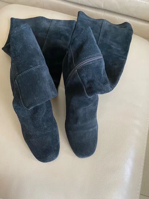 Kozaki ze skóry zamszowej Prima moda 37