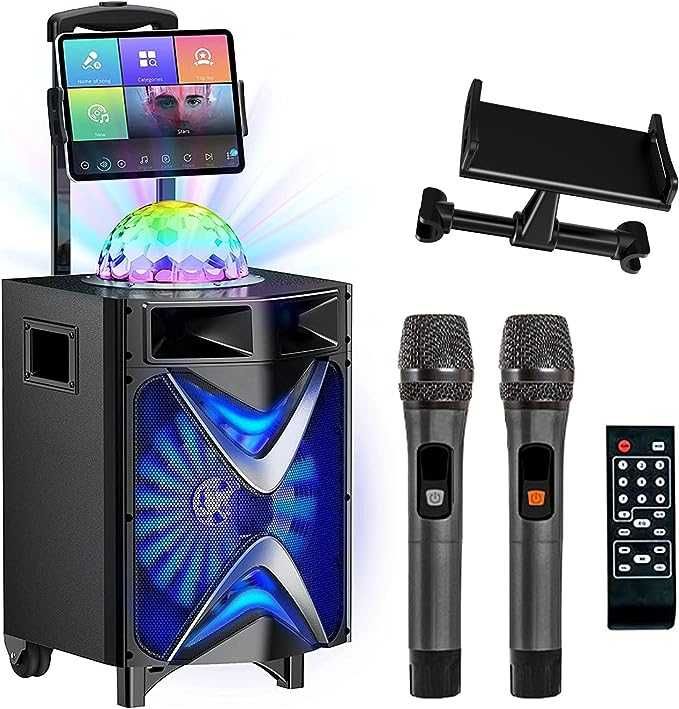 Głośnik karaoke posiada Bluetooth Boombox kula dyskotekowa