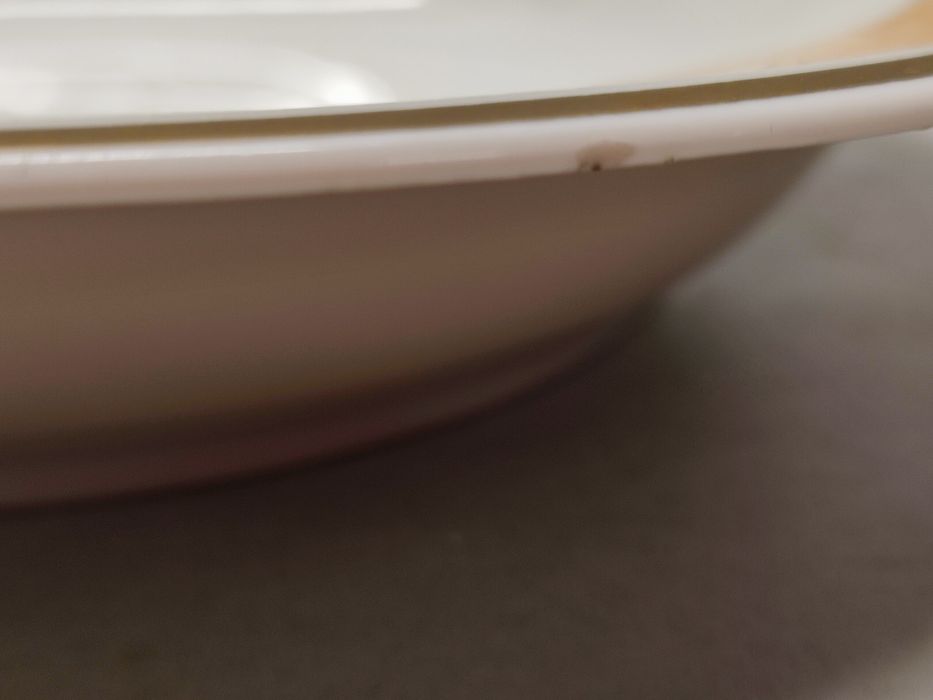 Talerze obiadowe głębokie Chodzież Roman Marmurek PRL Porcelana
